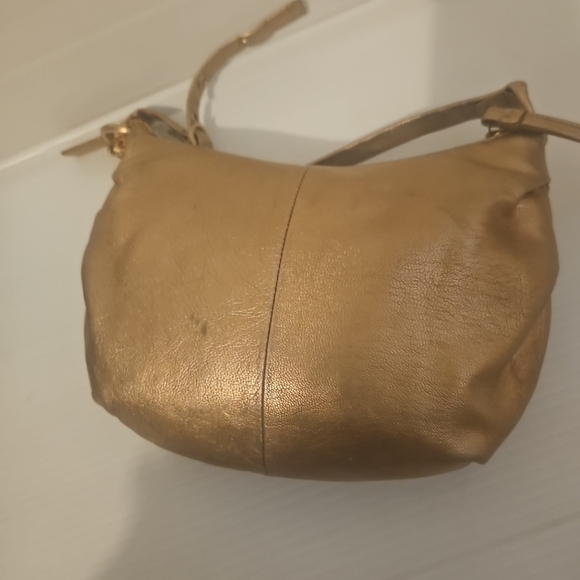 Coach Allie Leather Hobo Shoulder Bag Purse Tote 13655 Metallic Rose Gold  Y2k - Picture 10 of 13